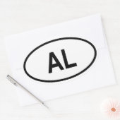 Alabama "AL" Ovale Sticker (Envelop)