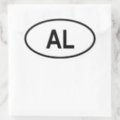 Alabama "AL" Ovale Sticker (Tas)