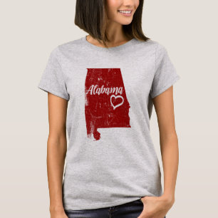Alabama AL State Love Distress t-shirt