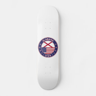 Alabama, Alabama t-shirt, sticker Alabama, Persoonlijk Skateboard