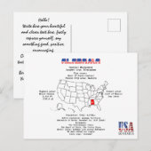 Alabama Amerikaanse staat op een kaart en nuttige  (Voorkant / Achterkant)
