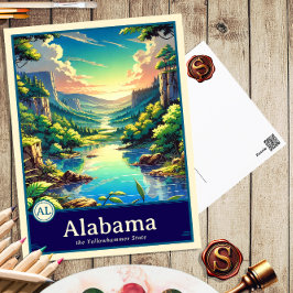 Alabama | Anime Style Cel Shaded Briefkaart