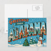 ALABAMA Ansichtkaart Briefkaart (Voorkant / Achterkant)