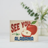 Alabama Apple - Vintage Travel Briefkaart (Staand voorkant)