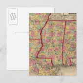 Alabama, Arkansas, Louisiana en Mississippi 2 Briefkaart (Voorkant / Achterkant)