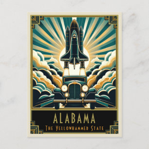Alabama   Art. Deco Briefkaart