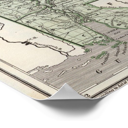 Alabama Atlas Map Poster (Hoek)