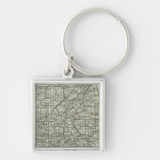 Alabama Atlas Map Sleutelhanger (Voorkant)