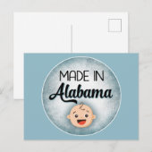 Alabama Baby Funny Blue New Boy Briefkaart (Voorkant / Achterkant)
