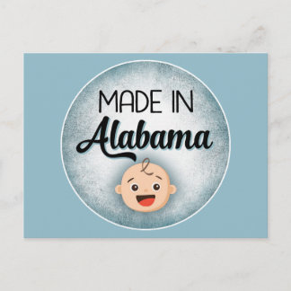 Alabama Baby Funny Blue New Boy Briefkaart
