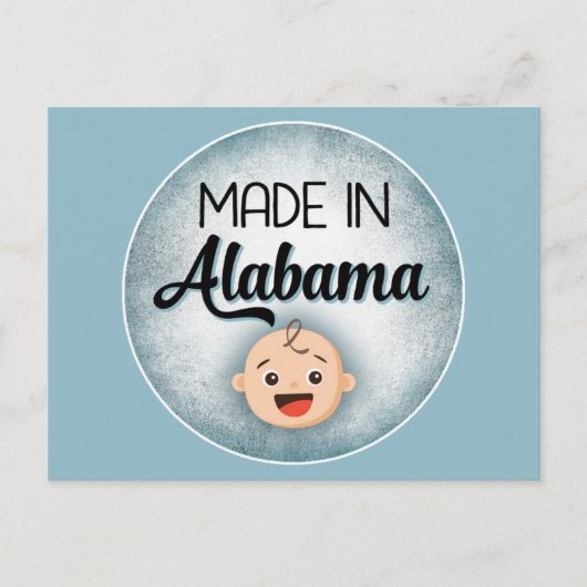 Alabama Baby Funny Blue New Boy Briefkaart (Voorkant)