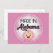 Alabama Baby Funny Pink New Girl Briefkaart (Voorkant / Achterkant)