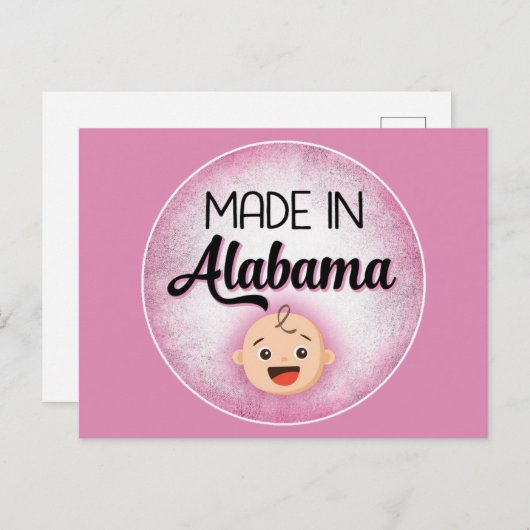 Alabama Baby Funny Pink New Girl Briefkaart (Voorkant / Achterkant)