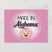 Alabama Baby Funny Pink New Girl Briefkaart (Voorkant)