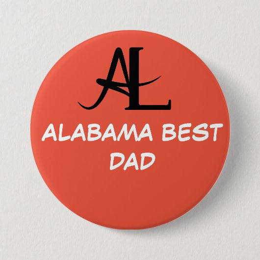 ALABAMA BESTE VADER RONDE BUTTON 7,6 CM (Voorkant)