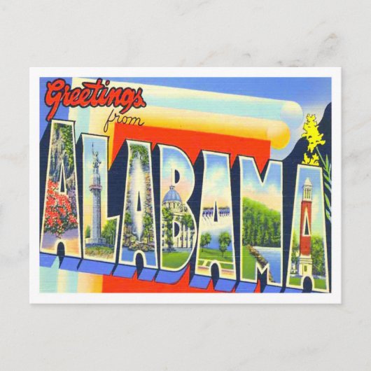 Alabama  Big Letters Briefkaart (Voorkant)