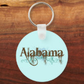 Alabama Blue Grunge T-shirt Gift Sleutelhanger (Voorkant)