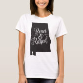 Alabama Born & Raised T-shirt (Voorkant)