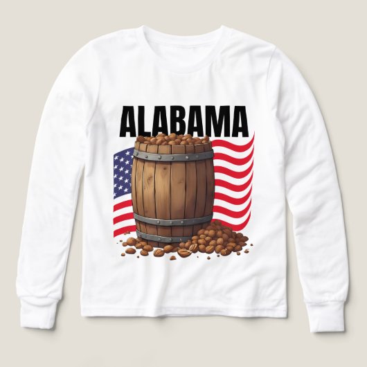 Alabama Boys Bella+Canvas Long Sleeve (Voorkant)