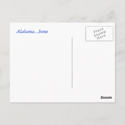 Alabama Briefkaart (Achterkant)