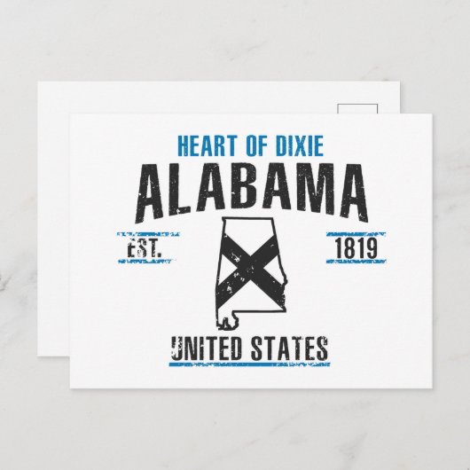 Alabama Briefkaart (Voorkant / Achterkant)