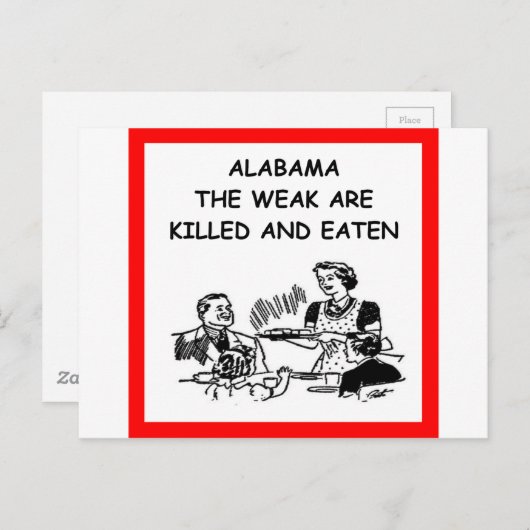 ALABAMA BRIEFKAART (Voorkant / Achterkant)