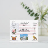 Alabama Briefkaart | Geef thema's en oriëntatiepun (Staand voorkant)