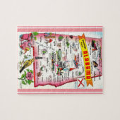 Alabama Briefkaart Kaart Jigsaw Puzzel (Horizontaal)