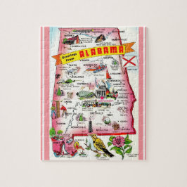 Alabama Briefkaart Kaart Jigsaw Puzzel