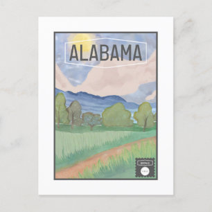 Alabama Briefkaart - Waterverf Design