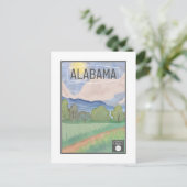 Alabama Briefkaart - Waterverf Design (Staand voorkant)