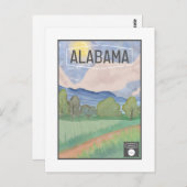 Alabama Briefkaart - Waterverf Design (Voorkant / Achterkant)