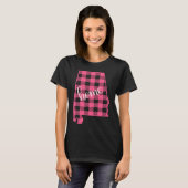 Alabama Buffalo Plaid Home State Country Pink Plai T-shirt (Voorkant volledig)