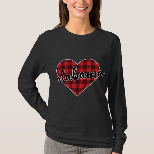 Alabama Buffalo Pset Heart Cozy Winter T-shirt (Voorkant)