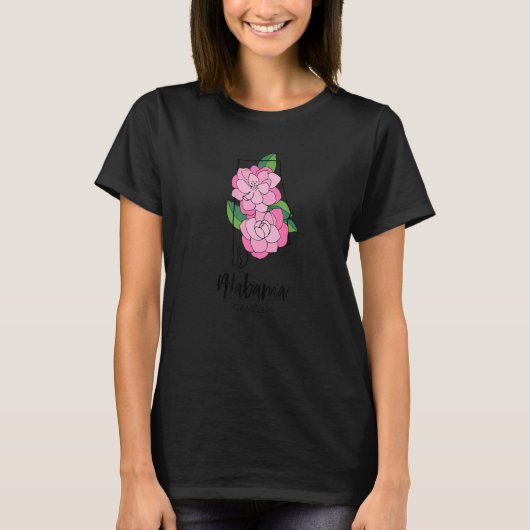 Alabama Camellia Flower T-shirt (Voorkant)