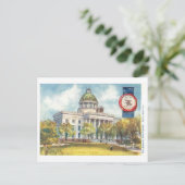 Alabama Capitol met Zegel Briefkaart (Staand voorkant)