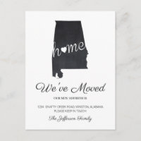 Alabama Chalkboard State Map Moving Briefkaart