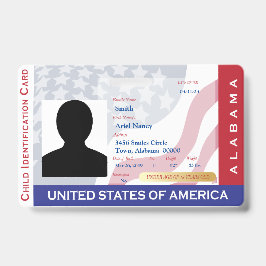 ALABAMA - Child ID Kaart Badge