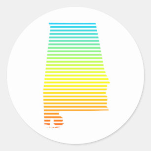 alabama chill fade ronde sticker