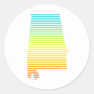 alabama chill fade ronde sticker
