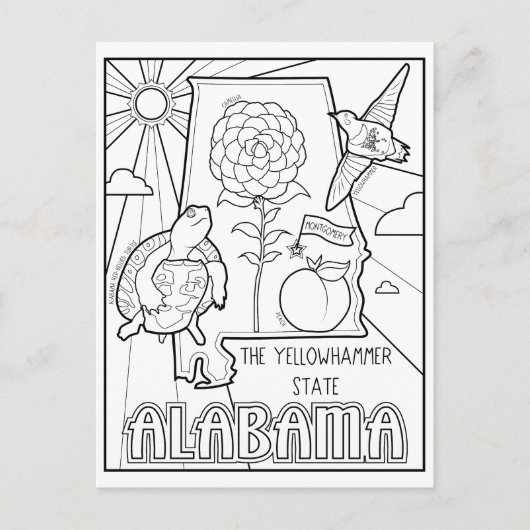 Alabama Collage Briefkaart (Voorkant)