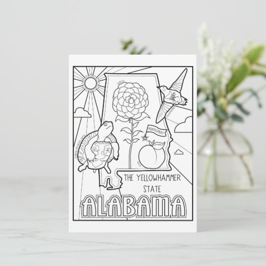 Alabama Collage Kaart (Staand voorkant)