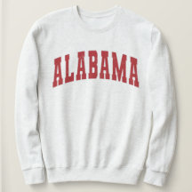 Alabama  College Style Red Text Sweatshirt