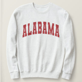 Alabama  College Style Red Text Sweatshirt