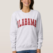 Alabama  College Style Red Text Sweatshirt (Voorkant)