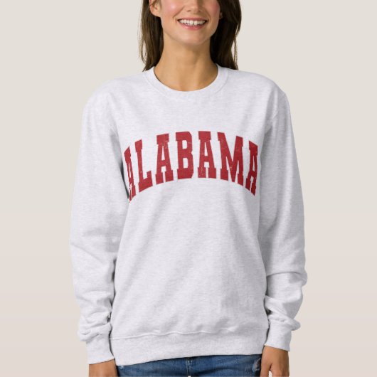 Alabama  College Style Red Text Sweatshirt (Voorkant)