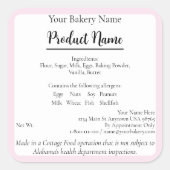 Alabama Cottage Food Business Baking Label (Voorkant)