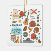 Alabama Custom Family Trip Christmas Keramisch Ornament (Links)