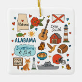 Alabama Custom Family Trip Christmas Keramisch Ornament (Voorkant)