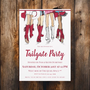 Alabama Dames Cowboy Boots Crimson Tailgate Party Kaart